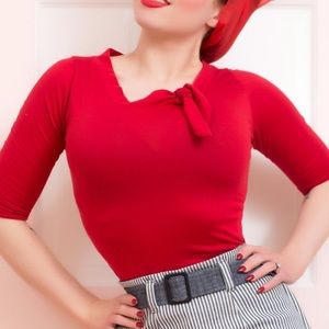 Heart of Haute Red Lily Top